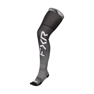 FXR Motocross Socks Long Kneebrace - Black / White