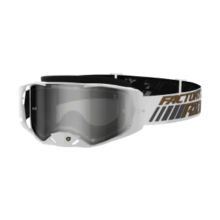 FXR Motocross Goggle Factory Ride LE - White / Bronze - Smoke / Silver