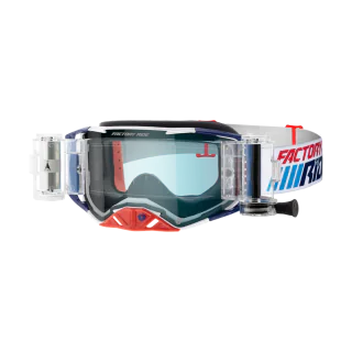 FXR Motocross Goggle Roll-Off Factory Ride - Patriot - Clear