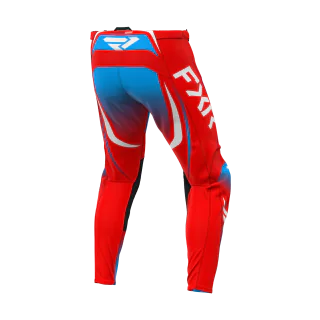 FXR Motocross Pants Clutch Pro - Red / White / Cyan