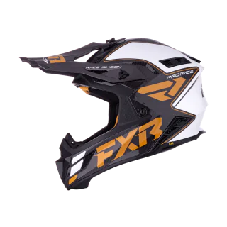 FXR Motocross Helmet Helium Carbon - Gold / White