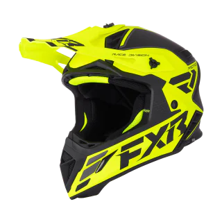 FXR Motocross Helmet Helium Race Div - HiVis / Grey