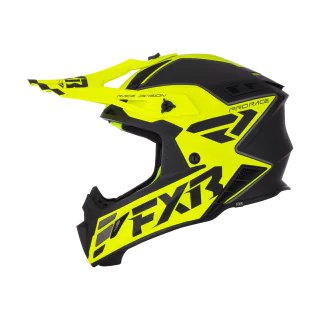 FXR Motocross Helmet Helium Race Div - HiVis / Grey