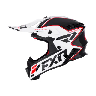 FXR Motocross Helmet Helium Race Div - Red / White