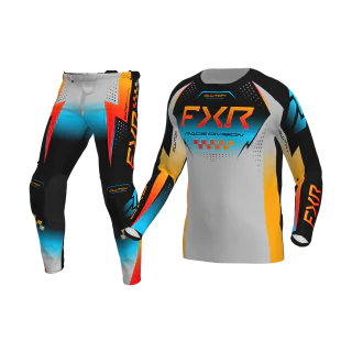 FXR Motocross Gear Clutch Pro - Grey / Sky / Orange