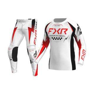 FXR Motocross Gear Clutch Pro - White / Red / Black
