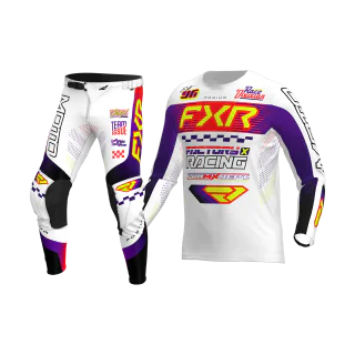 FXR Motocross Gear Podium Gladiator - White / Purple / Red