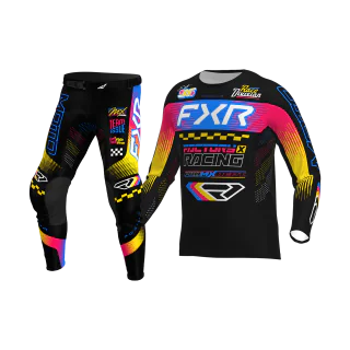 FXR Motocross Gear Podium Gladiator - Black / Blue / Razz