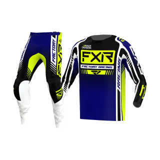 FXR Motocross Gear Clutch Pro - Midnight / HiVis / White