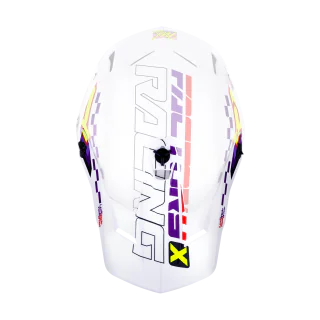 FXR Helmet Visor Clutch Race Div - White / Purple / Red