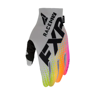 FXR Youth Motocross Gloves Pro-Fit Lite - Grey / Sherbert