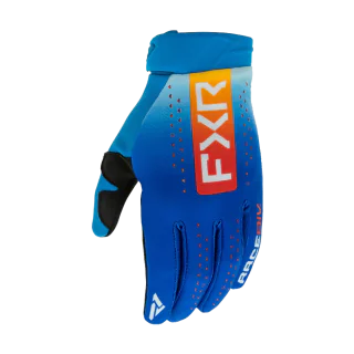 FXR Youth Motocross Gloves Reflex - Blue / Tangerine