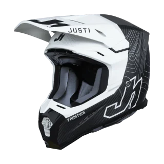 Just1 Motocross Helmet J22C Frontier - White / Black / Carbon