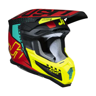 Just1 Motocross Helmet J22F Falcon - Red / Fluo Yellow / Black
