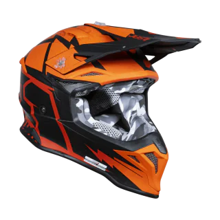Just1 Motocross Helmet J39 Poseidon - Orange / Black / Red