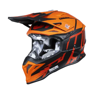 Just1 Motocross Helmet J39 Poseidon - Orange / Black / Red