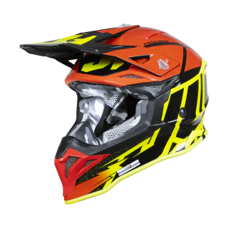 Just1 Motocross Helmet J39 Poseidon - Black / Fluo Yellow / Red
