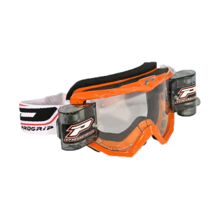 Progrip Motocross Goggle Roll-Off 3201 TR Atzaki - Orange - Clear