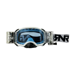 RNR Motocross Goggle Roll-Off Platinum WVS - White - Smoke