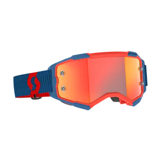 Scott Motocross Goggle Fury - Dark Blue / Neon Red - Mirror Orange