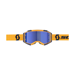 Scott Motocross Goggle Fury - Yellow / Blue - Mirror Electric Blue