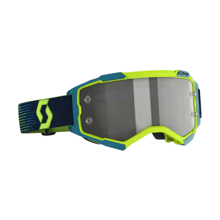 Scott Motocross Goggle Fury - Neon Yellow / Blue - Light Sensitive Grey