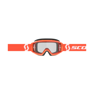 Scott Motocross Goggle Primal - Orange / White - Clear