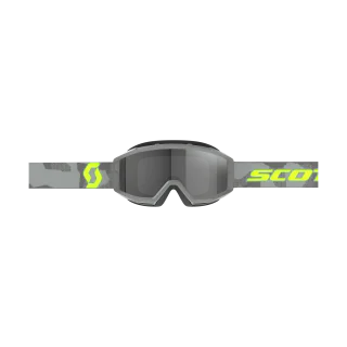 Scott Motocross Goggle Primal Sand Dust - Grey / Neon Yellow - Dark Grey