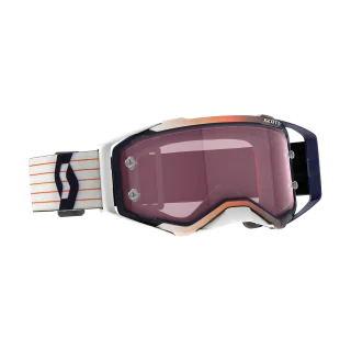 Scott Motocross Goggle Prospect - Blue / White - Amplifier Mirror Rose