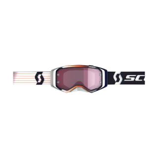 Scott Motocross Goggle Prospect - Blue / White - Amplifier Mirror Rose