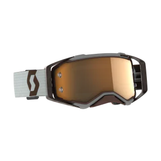 Scott Motocross Goggle Prospect - Grey / Brown - Amplifier Mirror Gold