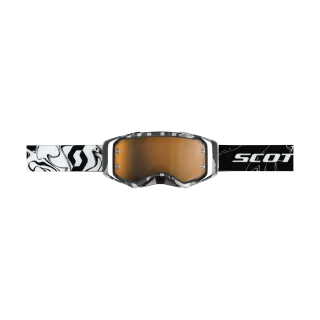 Scott Motocross Goggle Prospect Marbl - Black / White - Amplifier Mirror Gold