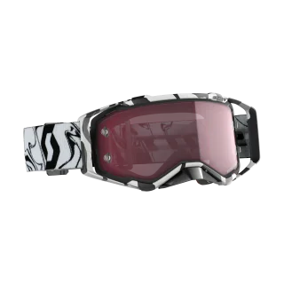 Scott Motocross Goggle Prospect Marbl - Black / White - Amplifier Mirror Rose