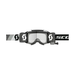 Scott Motocross Goggle Roll-Off Fury WFS Premium - Black / White - Clear