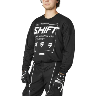 Shift Motocross Jersey WHIT3 Label Bliss - Black / White