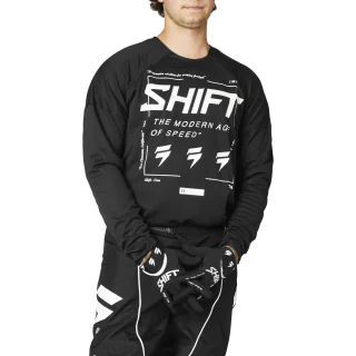 Shift Motocross Jersey WHIT3 Label Bliss - Black / White