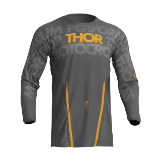 Thor Motocross Jersey Pulse Mono - Grey / Yellow