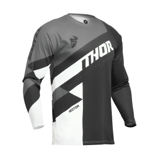 Thor Motocross Jersey Sector Checker - Charcoal Black / Grey