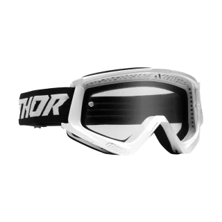 Thor Motocross Goggle Combat Racer - White / Black - Clear