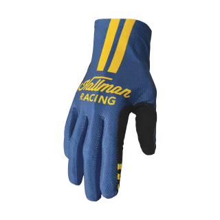 Thor Motocross Gloves 2026 Hallman Mainstay Slice - Navy / Lemon