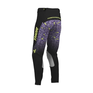 Thor Women Motocross Pants 2027 Launchmode Spotted - Black / Purple