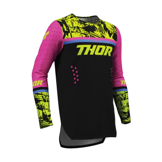 Thor Youth Motocross Gear 2027 Sportmode Punk&#039;d - Black / Fuchsia