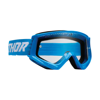 Thor Youth Motocross Goggle Combat Racer - Blue / White - Clear