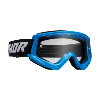 Thor Youth Motocross Goggle Combat Racer - Blue / Black - Clear