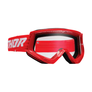 Thor Youth Motocross Goggle Combat Racer - Red / White - Clear