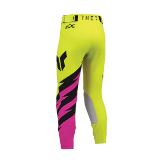 Thor Youth Motocross Pants 2027 Launchmode Shockie - Acid / Fuchsia