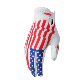 Thor Youth Motocross Gloves 2027 Launchmode Patriot - Red / White / Blue