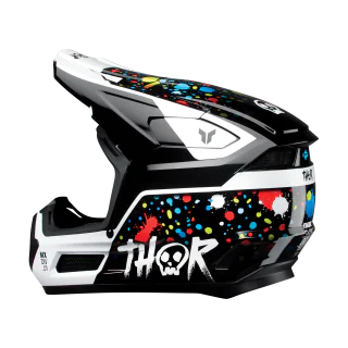 Thor Youth Motocross Helmet Fleet Splat - Black