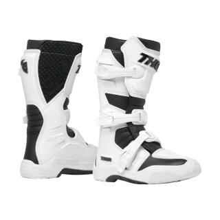 Thor Youth Motocross Boots Blitz XR - White / Black