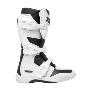 Thor Youth Motocross Boots Blitz XR - White / Black